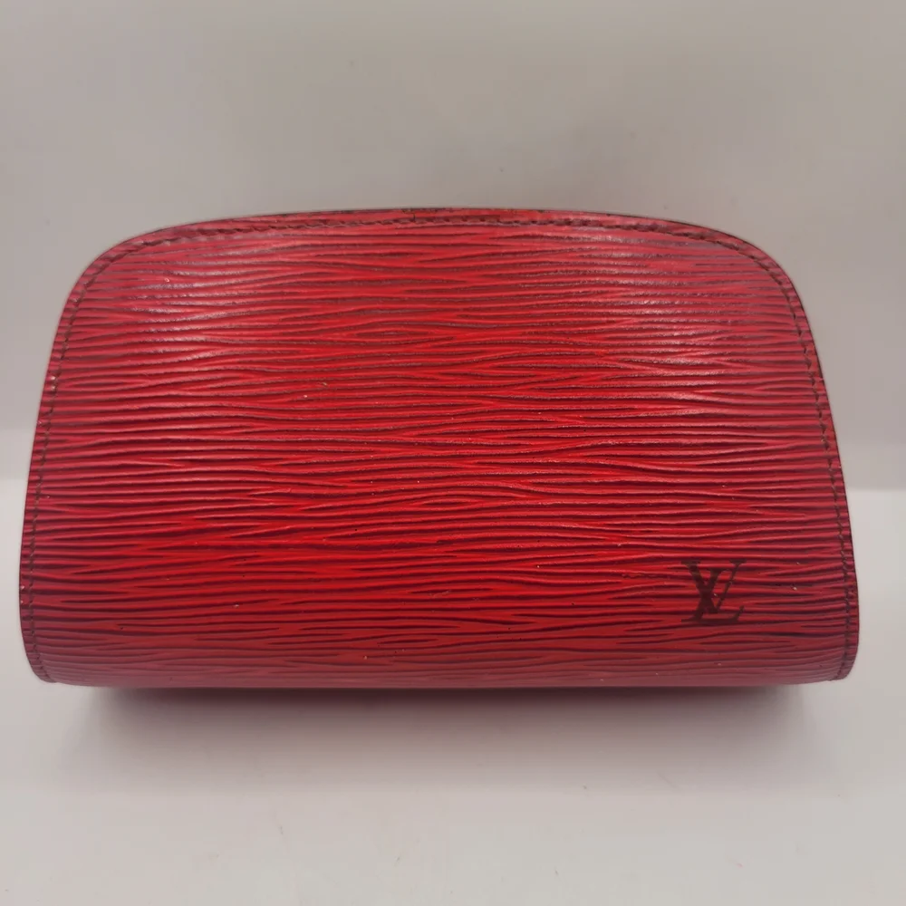 Louis Vuitton Red Epi Leather Cosmetic Bag